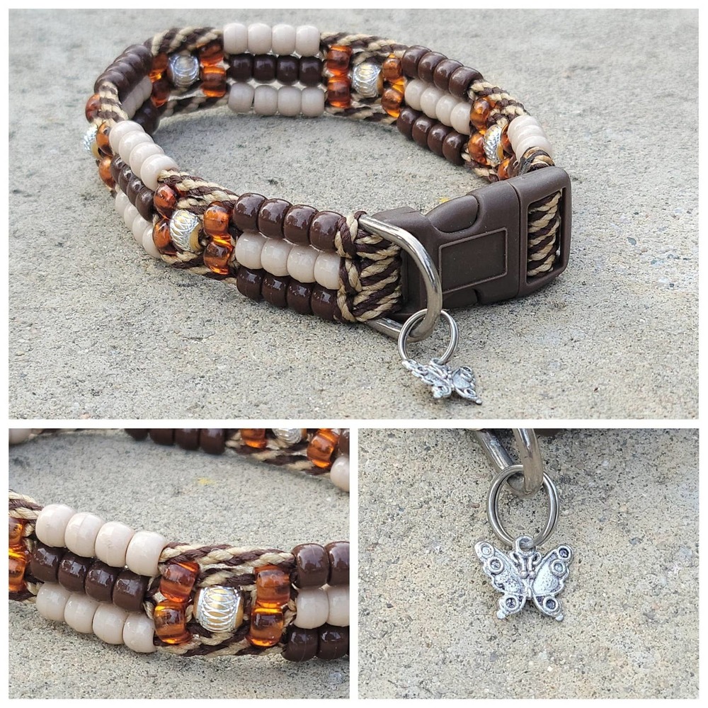 Custom Handmade Beaded Bling Dog Collar